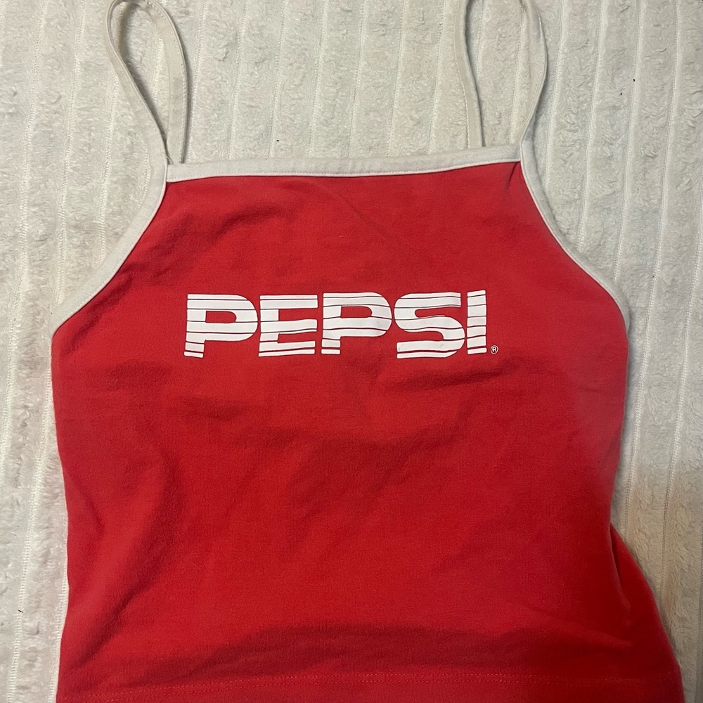 Pepsi Red Camisole with White Trim